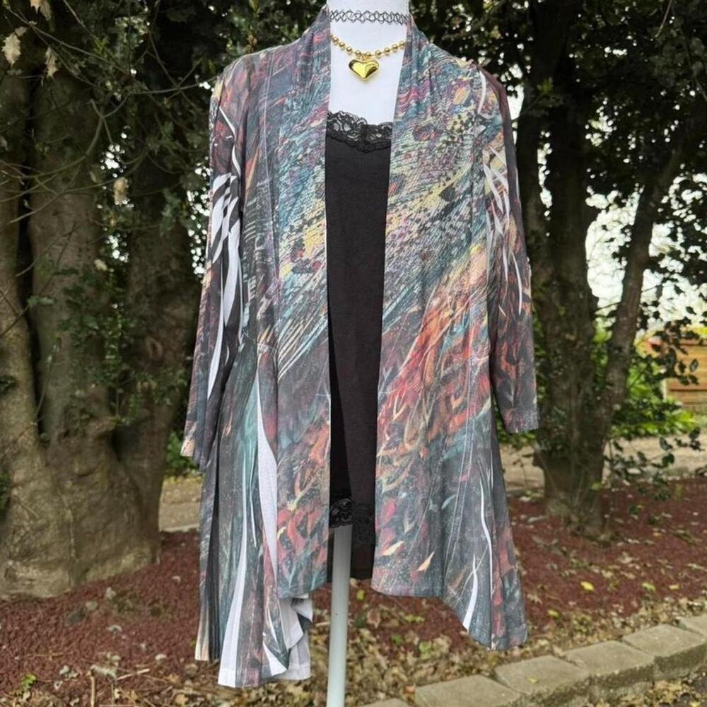 Y2k sheer kimono cardigan with